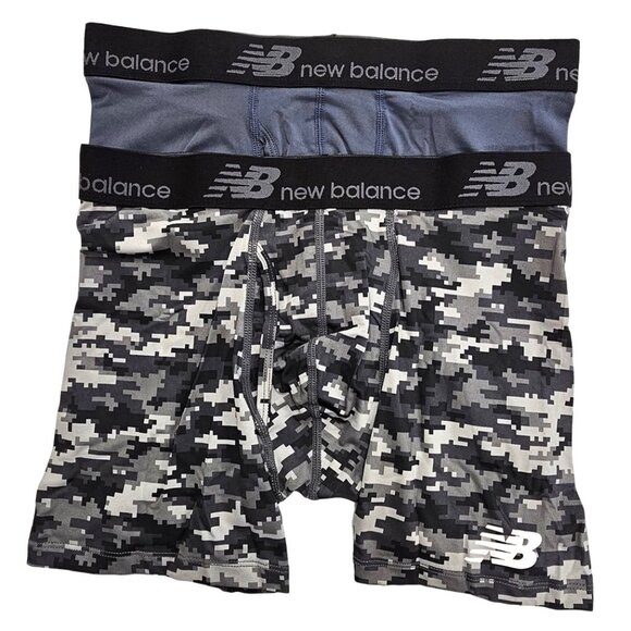 New Balance Dry And Fresh Performance 6" Boxer Briefs 2 PK - NB1005-2 (062N,SM) - Picture 1 of 1